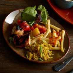 Rustic Oval Plate Brown 21 X 19cm