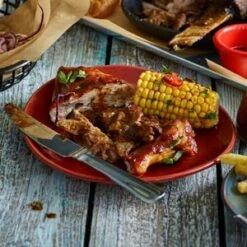 Rustic Oval Plate Red 21 X 19cm