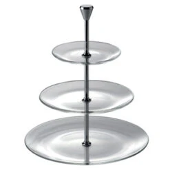 Utopia Full Moon 3 Tier Glass Plate Cake Stand
