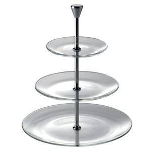 Utopia Full Moon 3 Tier Glass Plate Cake Stand 3 Utopia Full Moon 3 Tier Glass Plate Cake Stand