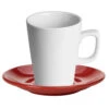 Royal Genware White Latte Mug And Red Saucer 12oz / 340ml 2 Royal Genware White Latte Mug And Red Saucer 12oz / 340ml -Best Cutlery Store 117272