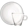 Bormioli Rocco Easy Bar Glass Tea Cup And Saucer 11.25oz / 320ml -Best Cutlery Store 132962