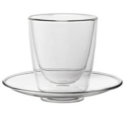 Utopia Double Walled Cappuccino Cup With Saucer 7.75oz / 220ml