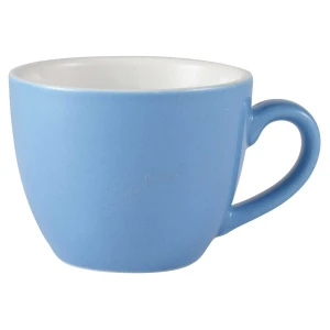Royal Genware Bowl Shaped Cup Blue 3oz / 90ml 3 Royal Genware Bowl Shaped Cup Blue 3oz / 90ml