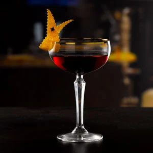 Libbey Speakeasy Gold Banded Coupe Glasses 7oz / 200ml 3 Libbey Speakeasy Gold Banded Coupe Glasses 7oz / 200ml