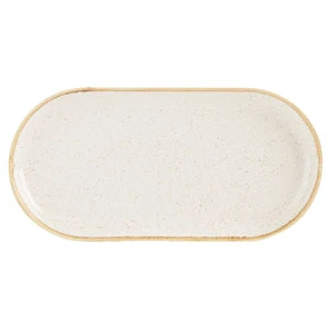 Seasons Oatmeal Narrow Oval Plate 12inch / 30cm 3 Seasons Oatmeal Narrow Oval Plate 12inch / 30cm