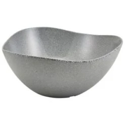 Grey Granite Melamine Triangular Buffet Bowl 28cm