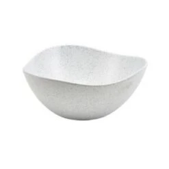 White Granite Melamine Triangular Buffet Bowl 25cm