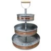 3 Tier Galvanised Serving Stand Tray With Handle -Best Cutlery Store 184600