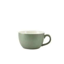 GenWare Porcelain Matt Sage Bowl Shaped Cup 250ml / 8.75oz