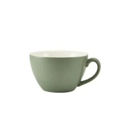 GenWare Porcelain Matt Sage Bowl Shaped Cup 340ml / 12oz