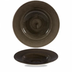 Stonecast Patina Iron Black Profile Wide Rim Bowl Large 11inch