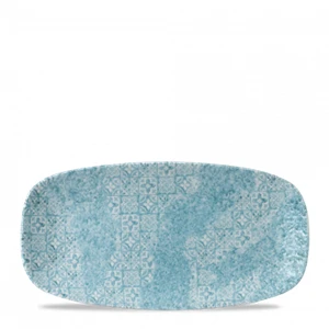 Aquamarine Med Tiles Chefs Oblong Plate 11.75 X 6inch 3 Aquamarine Med Tiles Chefs Oblong Plate 11.75 X 6inch