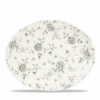 Rose Chintz Grey Orbit Oval Coupe Plate 12.50 X 10inch -Best Cutlery Store 189274