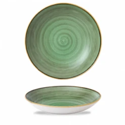Stonecast Samphire Green Coupe Pasta Bowl 12inch