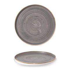 Stonecast Peppercorn Grey Walled Plate 11inch