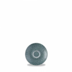 Raku Topaz Blue Espresso Saucer 4.5inch