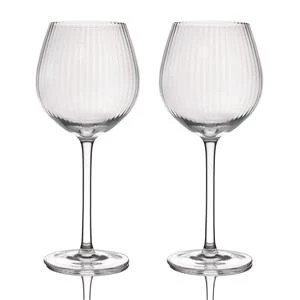 BarCraft Set Of 2 Handmade Ribbed Gin Glasses 3 BarCraft Set Of 2 Handmade Ribbed Gin Glasses