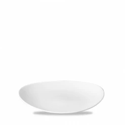 White Orbit Oval Coupe Plate 7.75inch