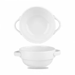 White Handled Stacking Bowl 12.6oz