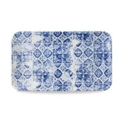 The Maker`s Collection Porto Blue Organic Recangular Platter 10.625inch X 6.25inch / 27cm X 16cm