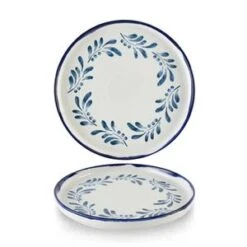 Harvest Mediterranean Blue Round Walled Plate 8.25inch / 21cm