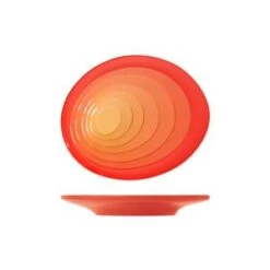 Creative Sunset Orange Atlantis Melamine Oval Plate 4.75 X 3.75inch / 12 X 9.5cm