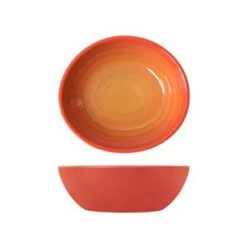 Creative Sunset Orange Atlantis Melamine Oval Bowl 15 X 13.5 X 5cm