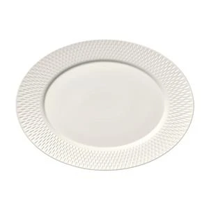 Reflections Purity Rimmed Oval Plate 17.7 X 24cm 3 Reflections Purity Rimmed Oval Plate 17.7 X 24cm