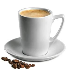 Royal Genware Angled Latte Mugs & Saucers 12.25oz / 350ml 3 Royal Genware Angled Latte Mugs & Saucers 12.25oz / 350ml